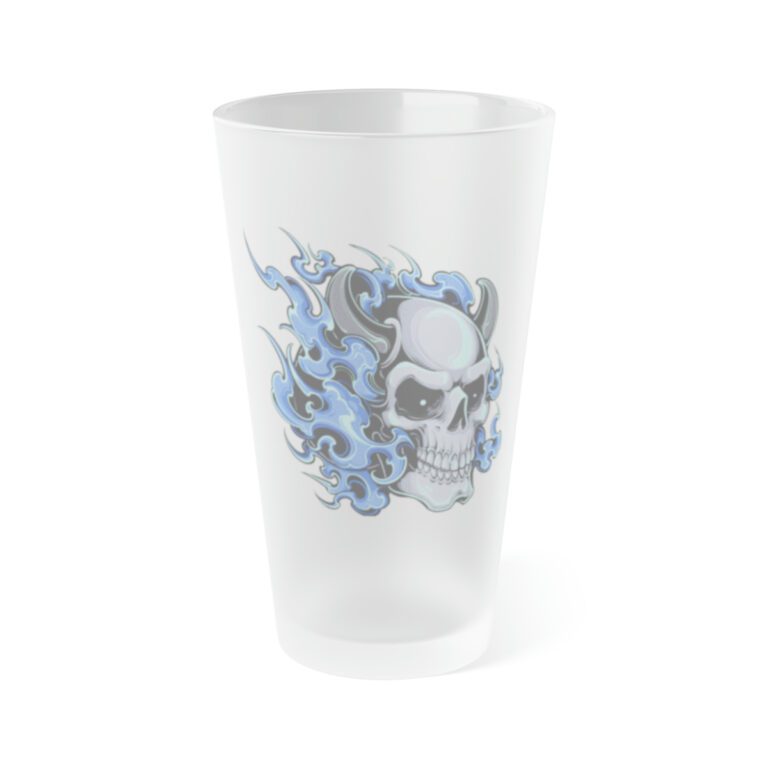 Skreamin' Skull Logo Frosted Pint Glass