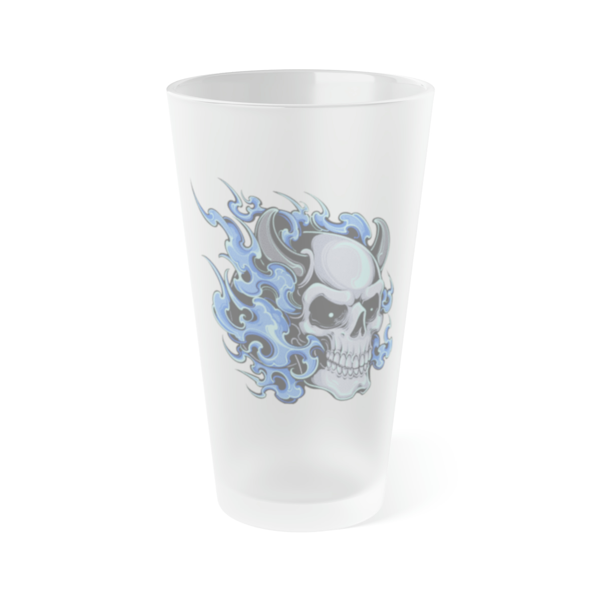 Skreamin' Skull Logo Frosted Pint Glass